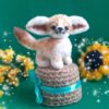 Crochet fox toy, Fennec fox plush, Realistic animal toy