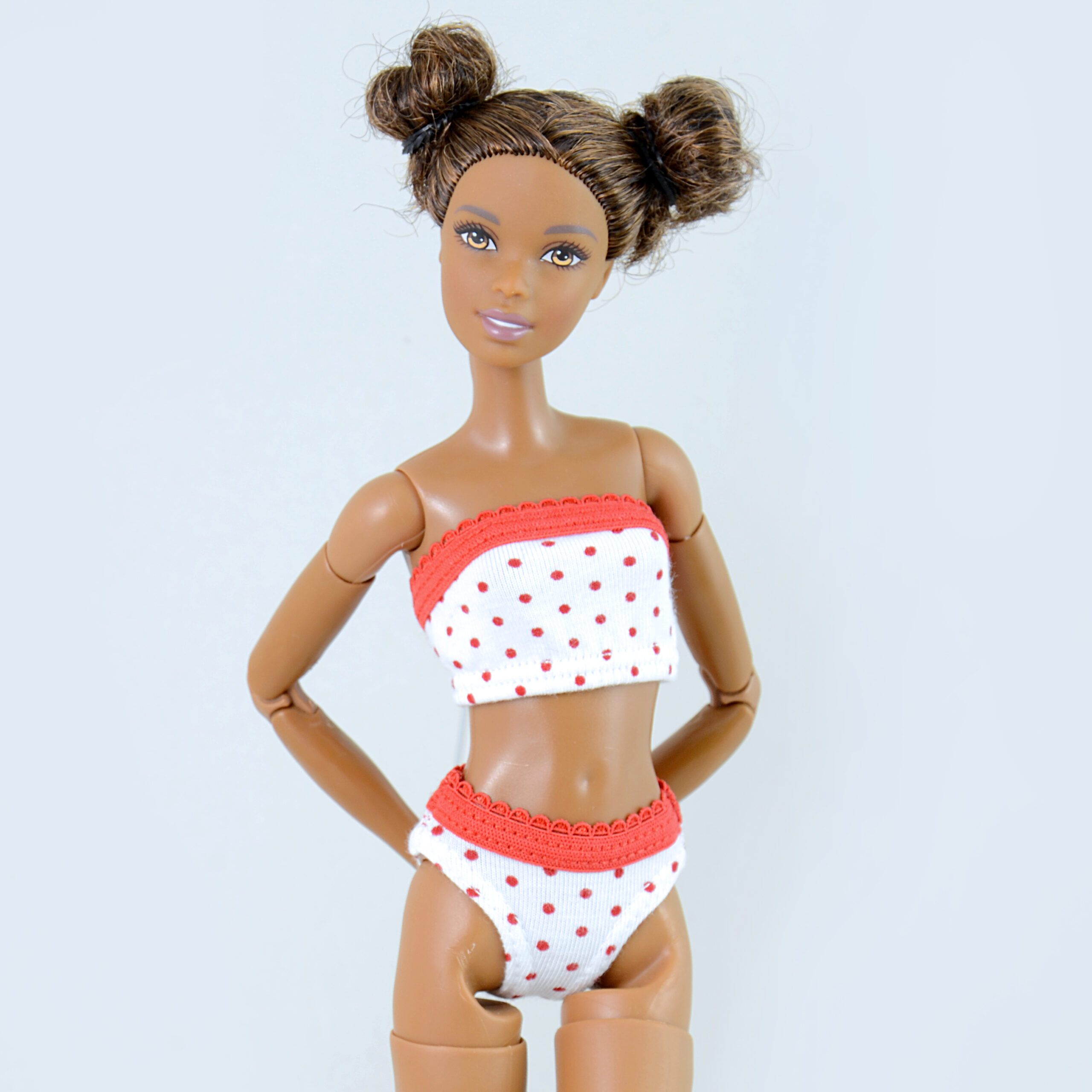 Underwear set for Barbie. Panties and bustier