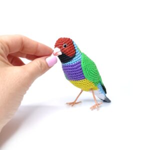 Gouldian-Finch-interior-toy-bird