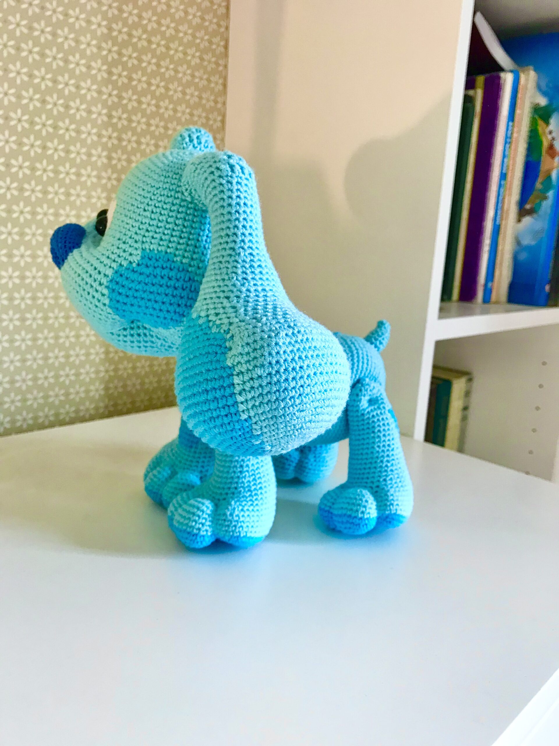 Blues Clues and You! blue crochet dog - DailyDoll Shop