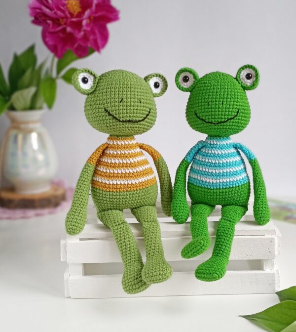 Crocheted Duo Frogs cheapest ~Sampson & Delilah