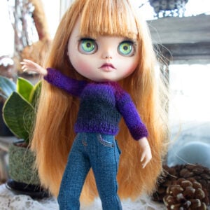 purple blythe polo-neck jumper