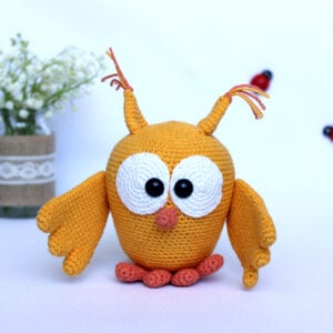 Handmade owl gift for kids Nursery owl decor crochet amigurumi