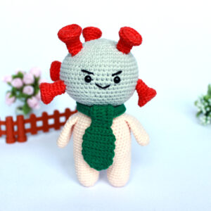 Crochet virus amigurumi toy, funny virus toy