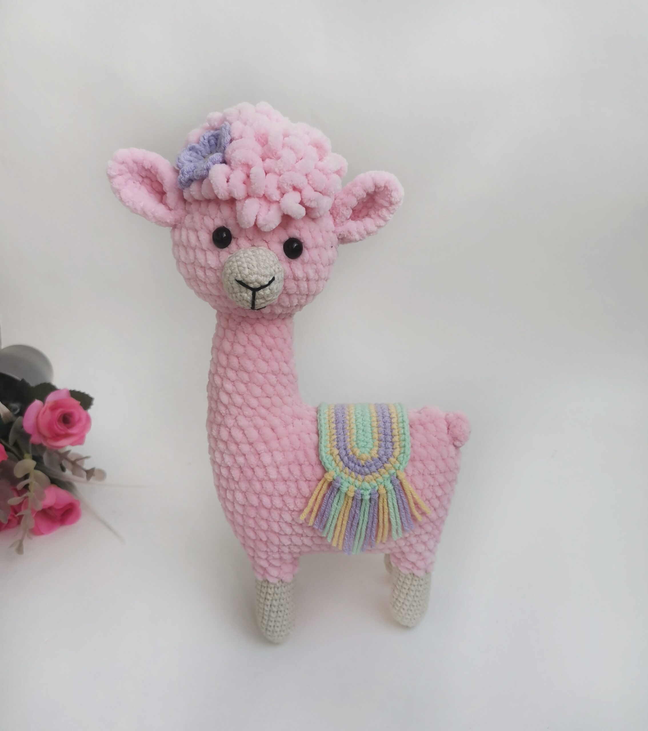 Pink Llama plush, Stuffed alpaca, Cute llama alpaca DailyDoll Shop