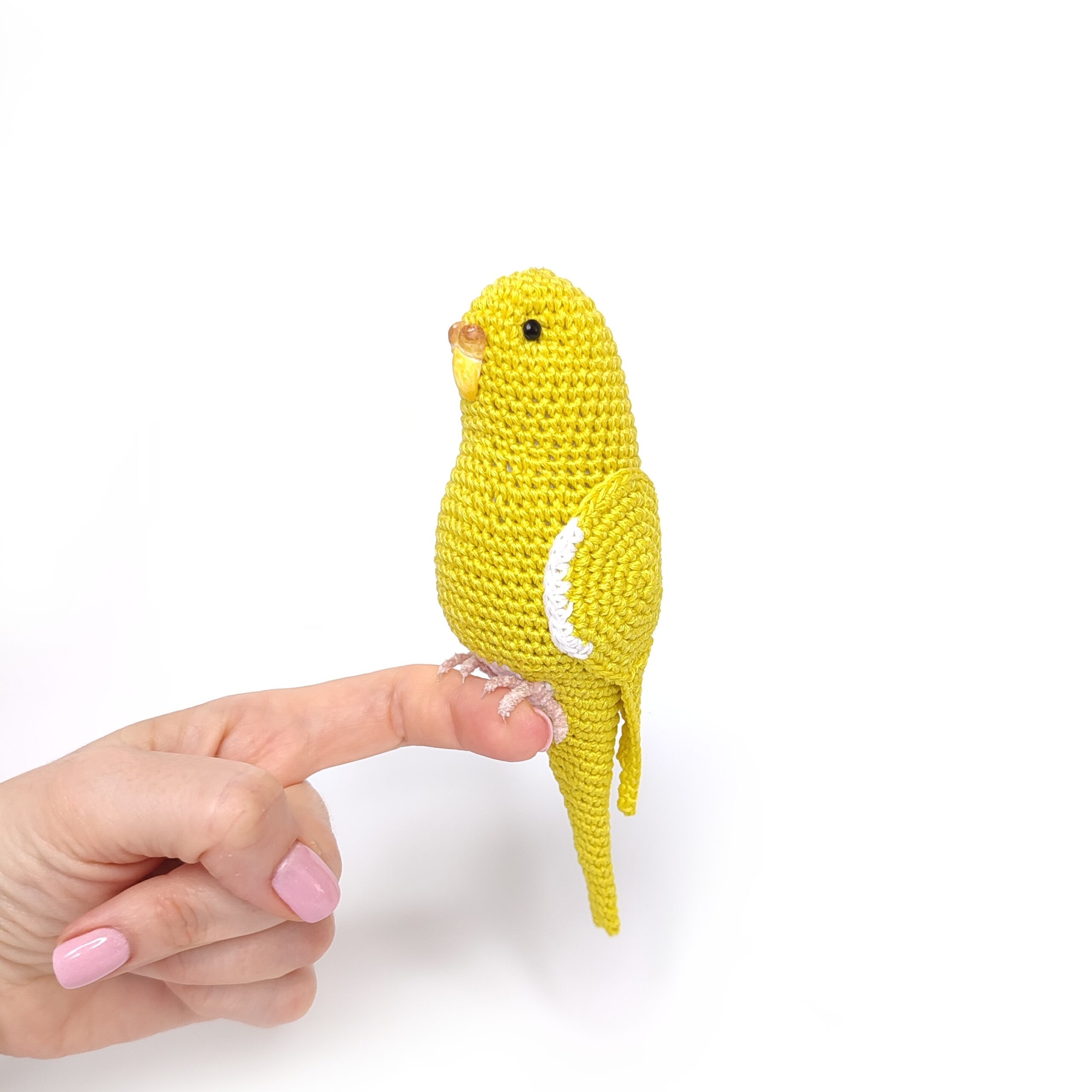 Yellow weighted stuffed budgie 5 IMG 20220520 082628 02 scaled