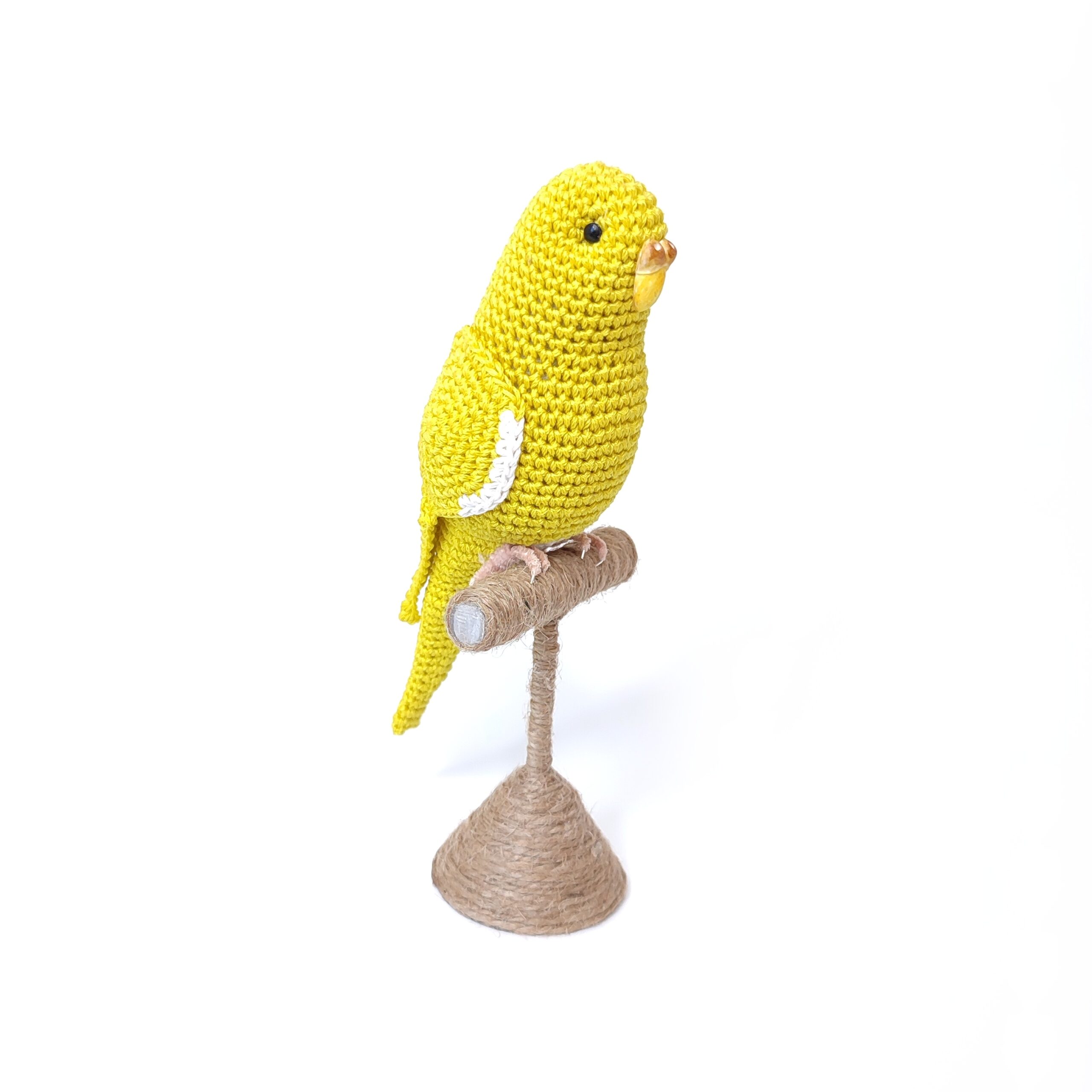 Yellow weighted stuffed budgie 1 IMG 20220520 082835 02 scaled