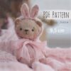 Teddy pattern pink bear