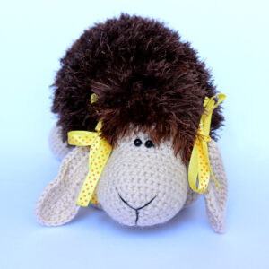 Brown pillow sheep stuffed animal soft