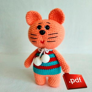 Crochet Soft Toy 20 см Pattern PDF Crochet Cat Amigurumi