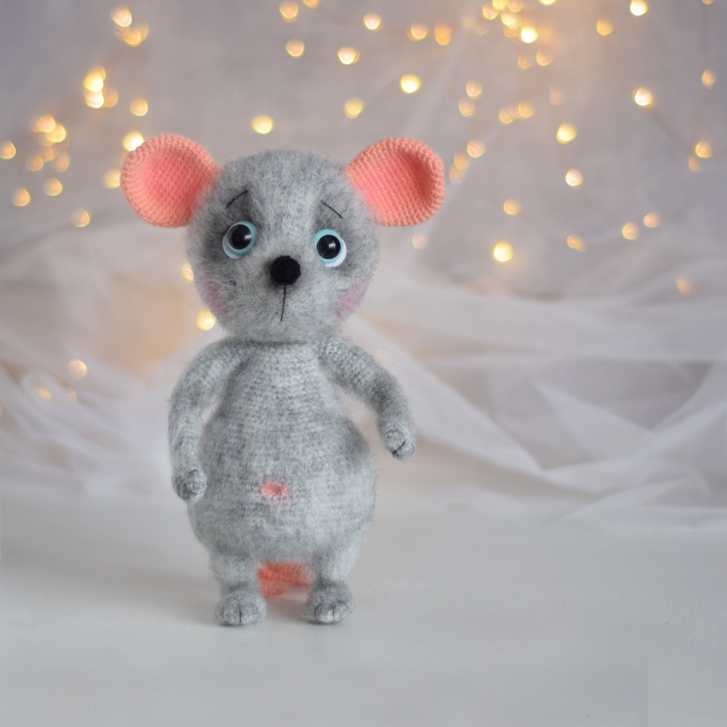 gray mouse stuffed animal