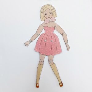 Printable paper craft doll articulated DIY