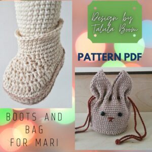 Mari Wardrobe Boots Bag Crochet PDF Pattern