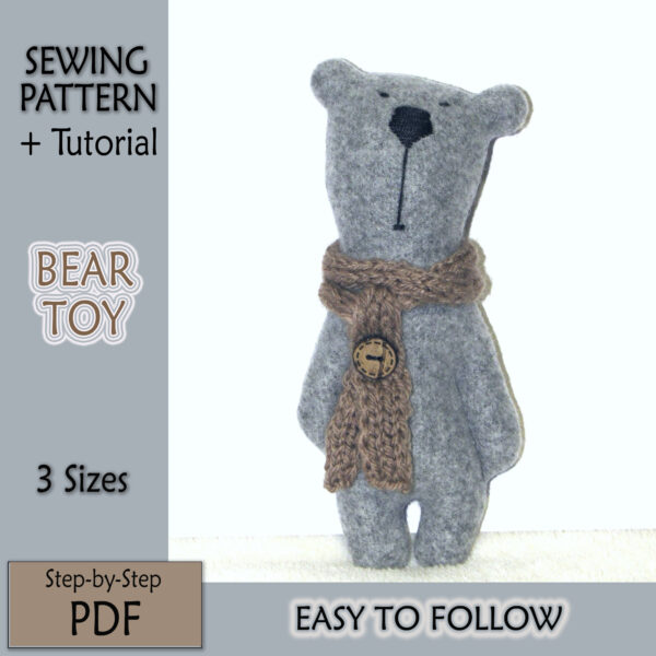 cloth bear toy pattern