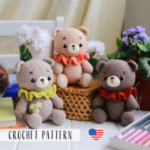 crochet little teddy bear amigurumi pattern