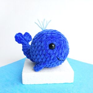 Patrón de ganchillo de la BALLENA, patrón de Amigurumi de la Ballena bebé, juguete de peluche de animales marinos, pez, delfín, tiburón