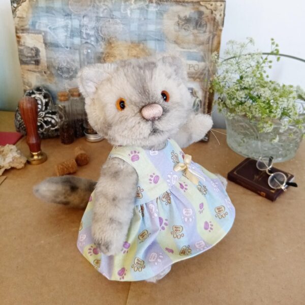 Artist cat, teddy cat, ooak cat, handmade cat, cute cat