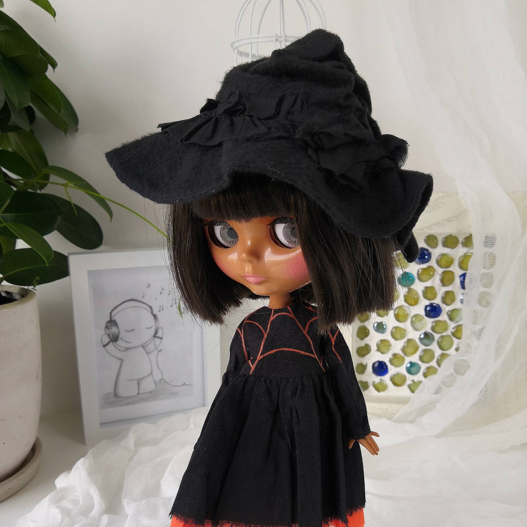 Halloween Blythe doll dress, Blythe horror clothes, Blythe wings outfit,  Blythe