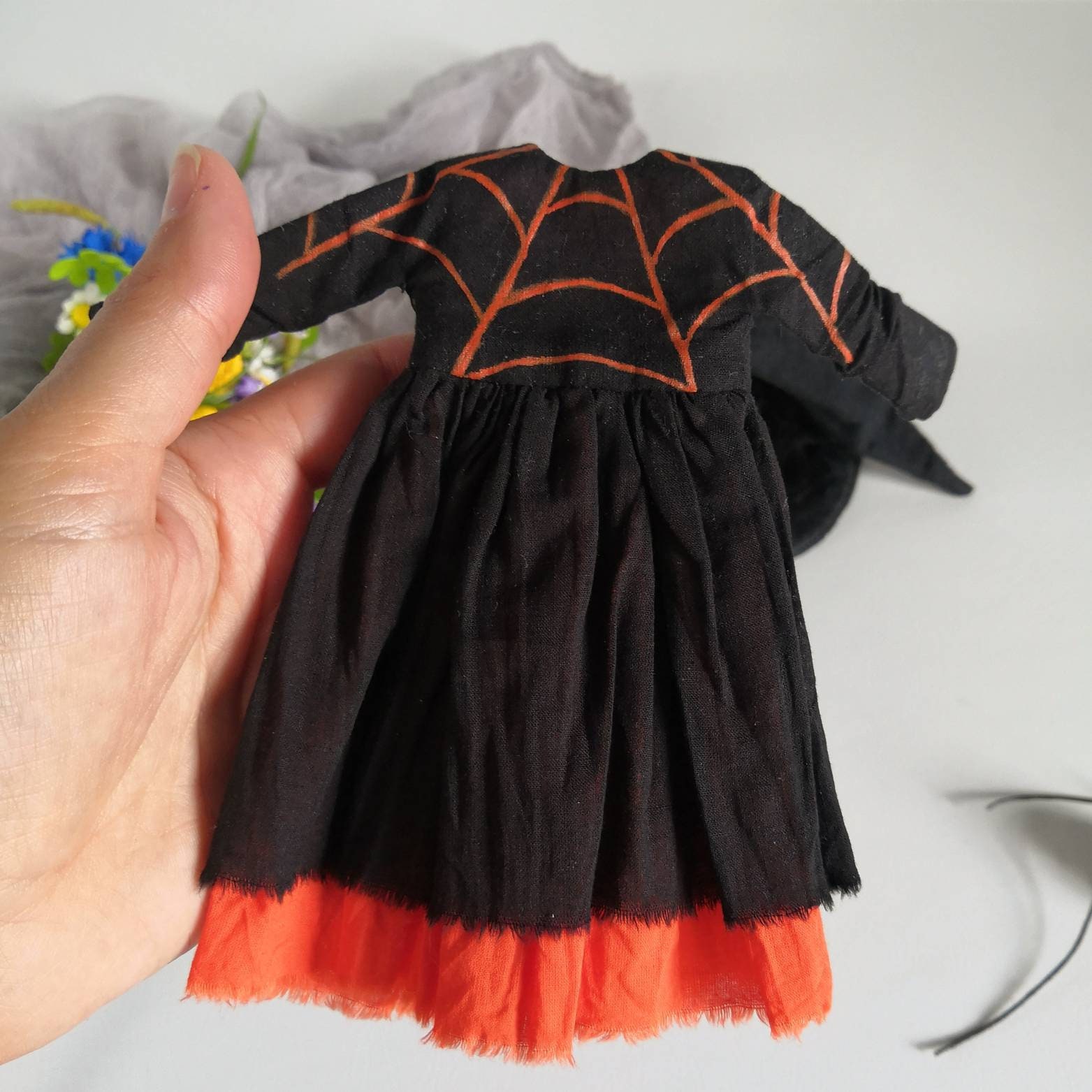 Halloween Blythe doll dress, Blythe horror clothes, Blythe wings outfit,  Blythe