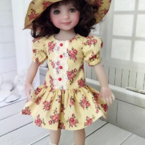 Summer set with roses for Little Darling 13 inch doll.