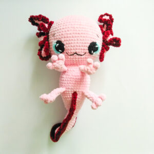 Axolotl stuffed plush toy pink