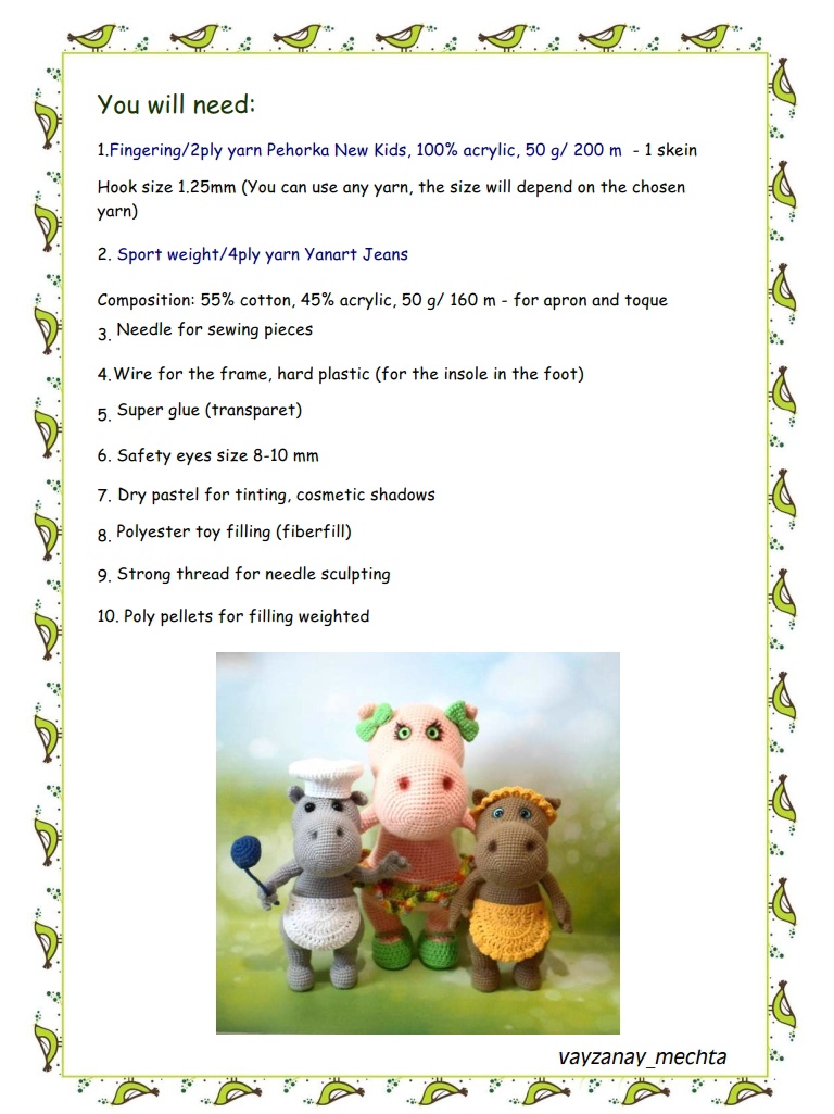 Set of 2 patterns in english pdf Crochet hippo Crochet fox 3 s 3yWpvcB6 F3xdo Vus8 oHkkRIxpYDyCc6ibl