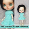 Knitting Pattern clothes Dress for Blythe Petite dolls