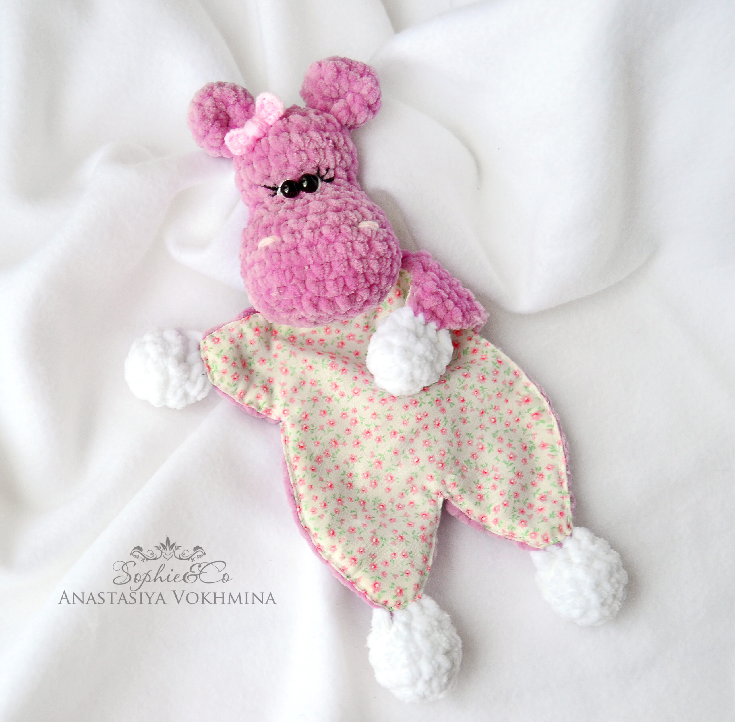ENGLISH CROCHET PATTERN Baby Lovey - 4 in 1 | Bear, Rabbit, Lion, Hippo 3 ком4 16 scaled