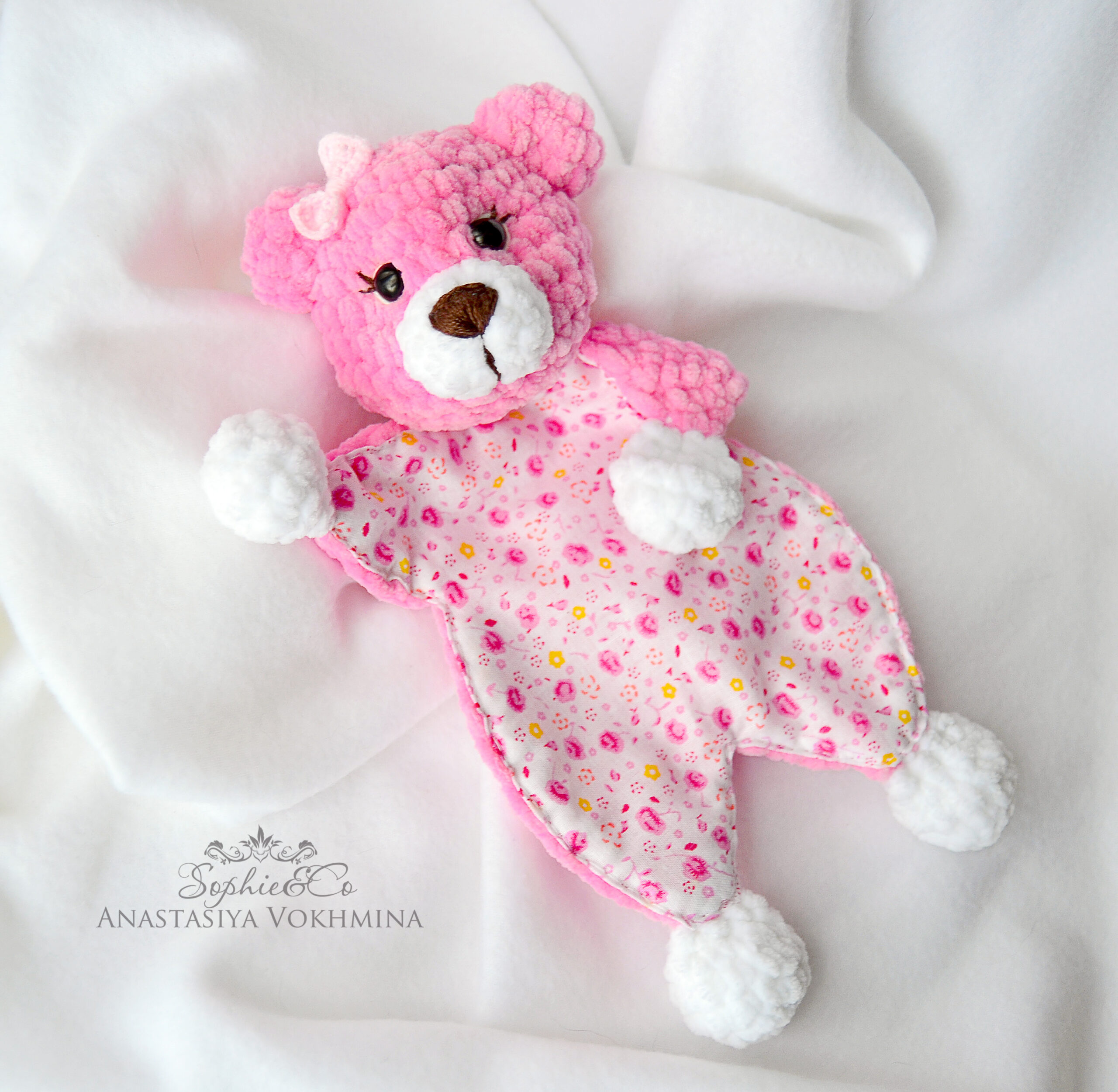 ENGLISH CROCHET PATTERN Baby Lovey - 4 in 1 | Bear, Rabbit, Lion, Hippo 4 ком6 14 scaled