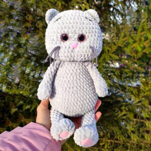 CROCHET CAT PATTERN, Amigurumi Stuff Plush kitten, Crochet cute animal pattern