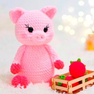 CROCHET PIG PATTERN, Amigurumi pattern plush stuff pig toy, Crochet cut animal