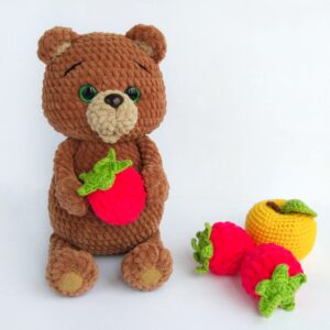 CROCHET TEDDY BEAR pattern, Amigurumi plush baby bear toy