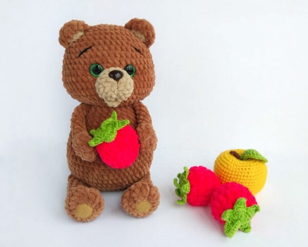 CROCHET TEDDY BEAR pattern, Amigurumi plush baby bear toy