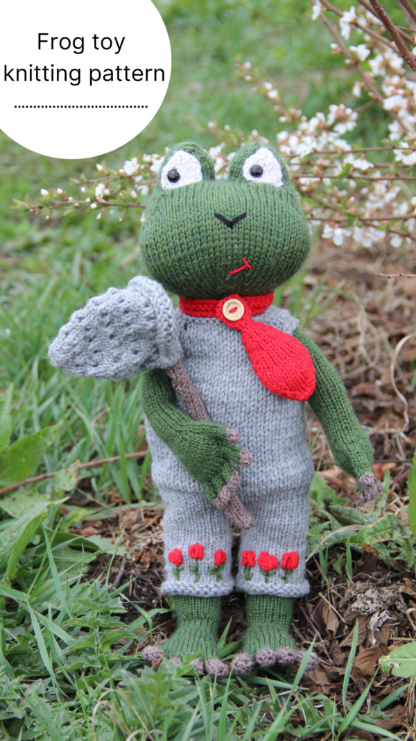 Knitting pattern toy frog