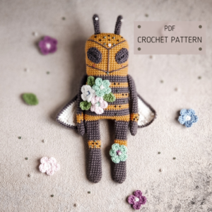 Crochet pattern Flower Bee