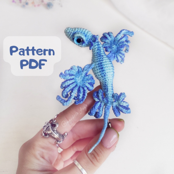 Blue dragon crochet