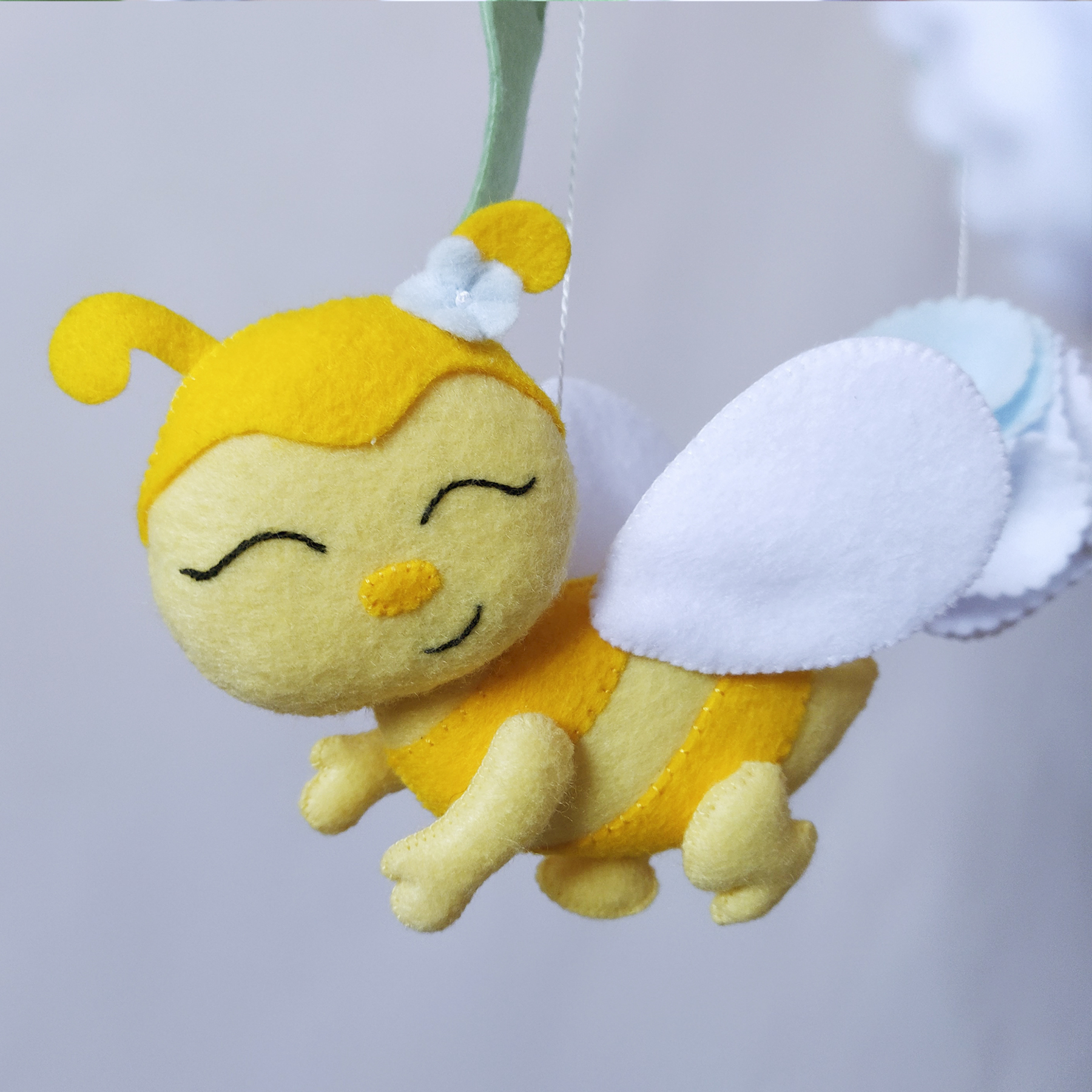 Felt bee pattern PDF, Bumble bee sewing tutorial 2 22
