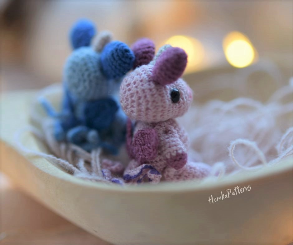 Crochet unicorn pattern, miniature animals, unicorn ornament 6 5 8