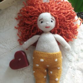 Doll Knitting Pattern - Knitted Doll Caramel❤