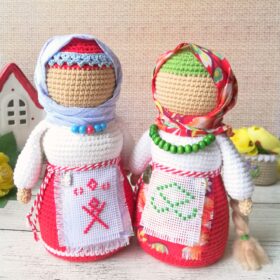 Crochet Bereginya pattern, amigurumi slavic doll