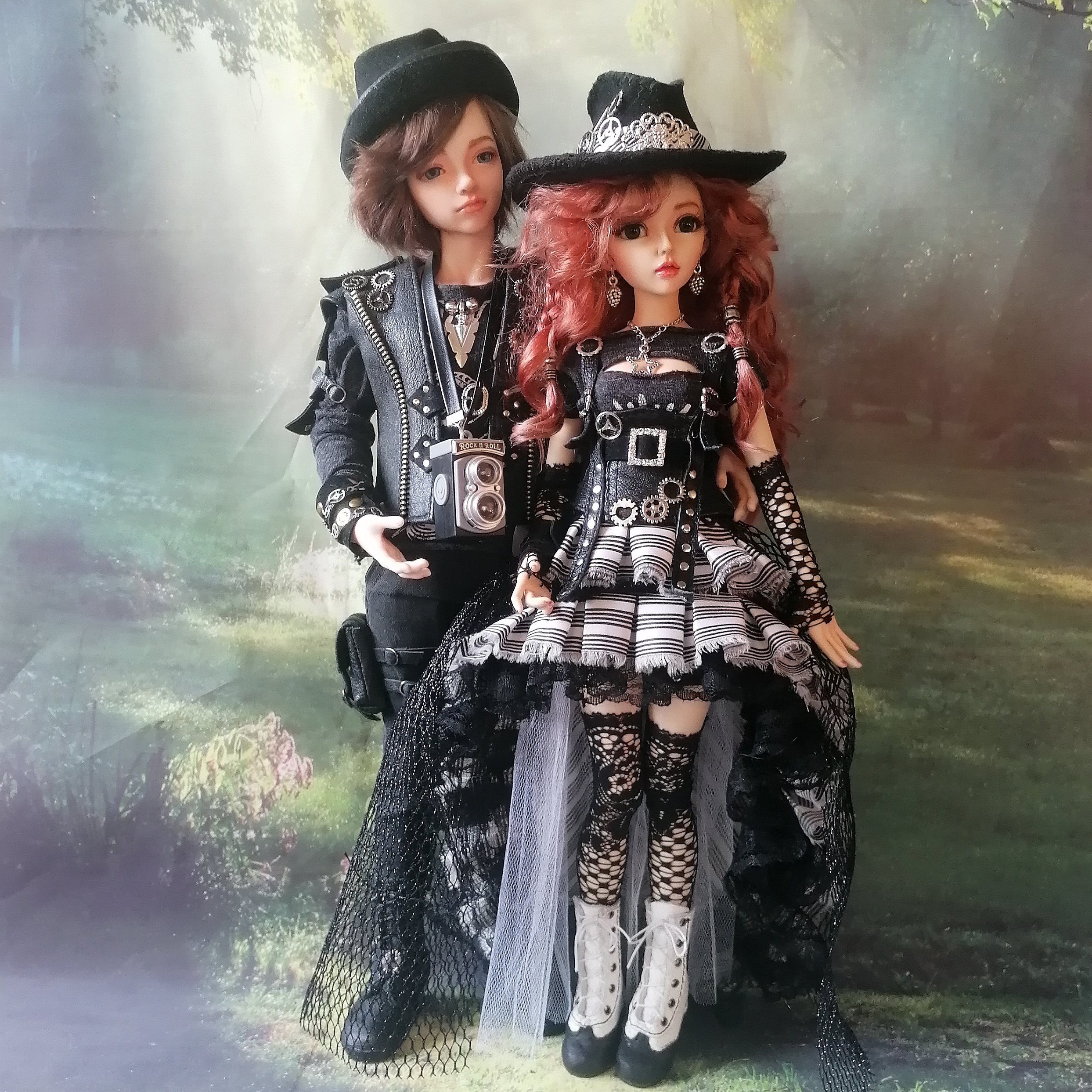 OOAK doll Phicen 1/6, Pamela. Complete set in steampunk style