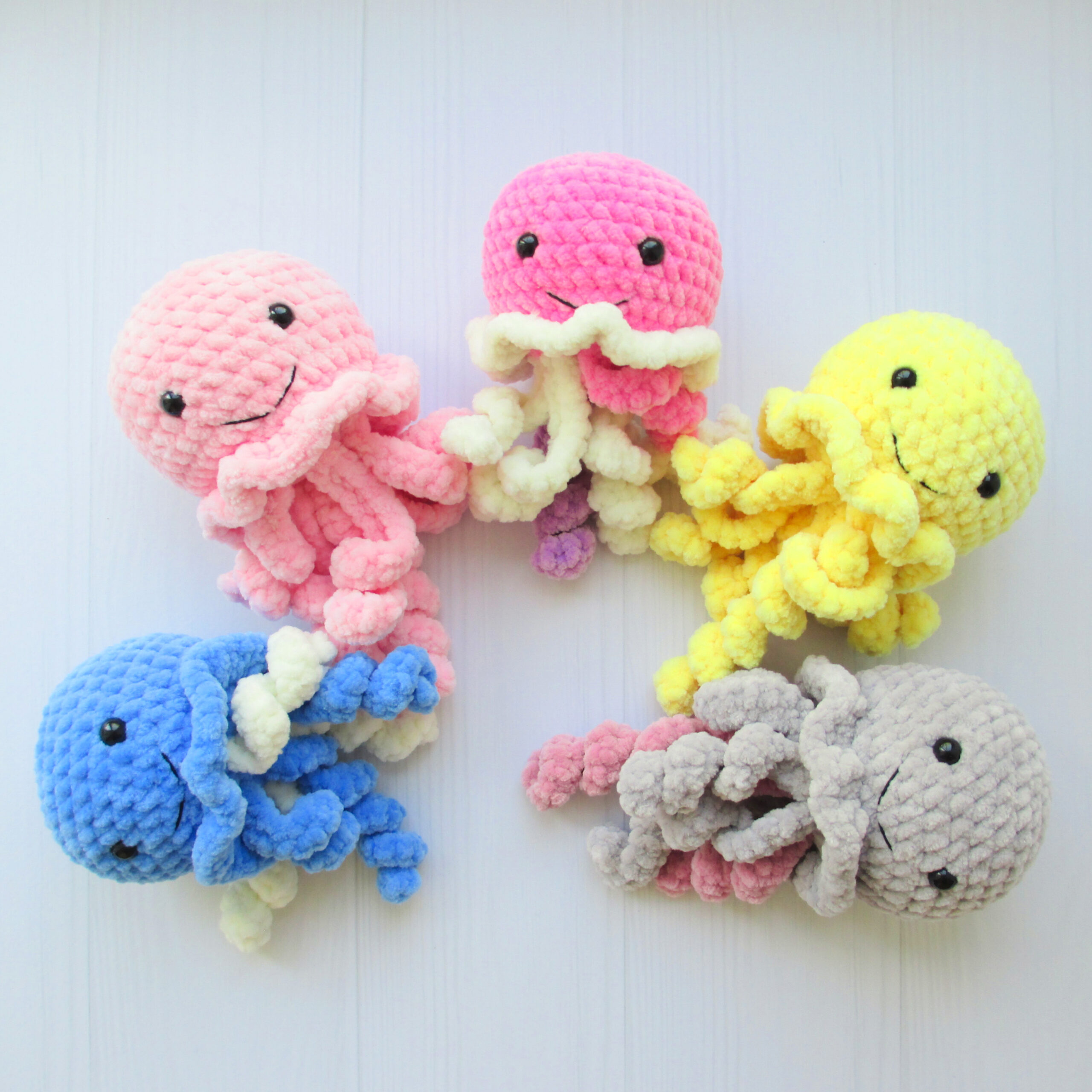 Crochet Jellyfish Pattern PDF, Crochet Plushie Patterns Amigurumi