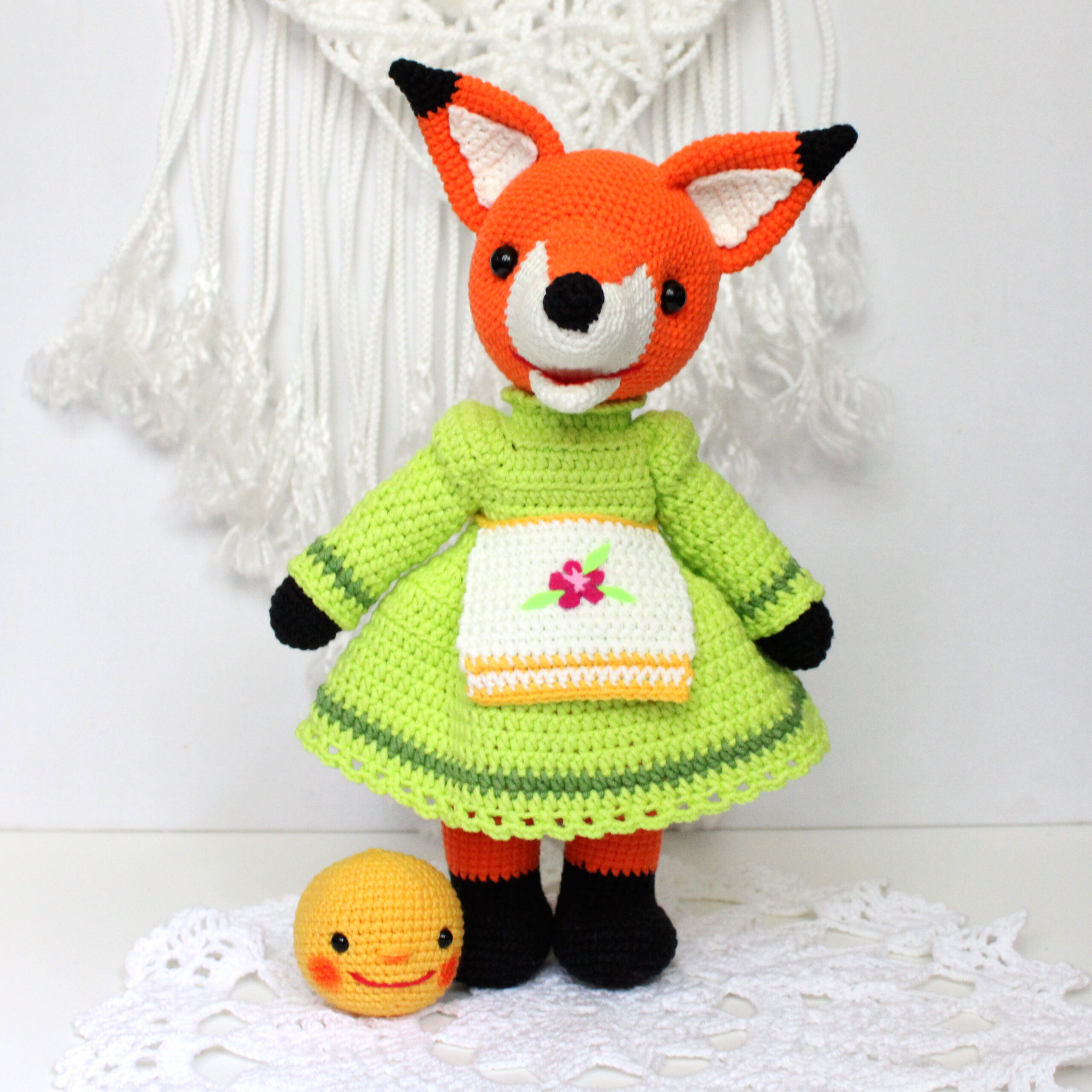 Fox stuffed toy baby gift Amigurumi soft toy Baby shower gift 1 Fox stuffed toy