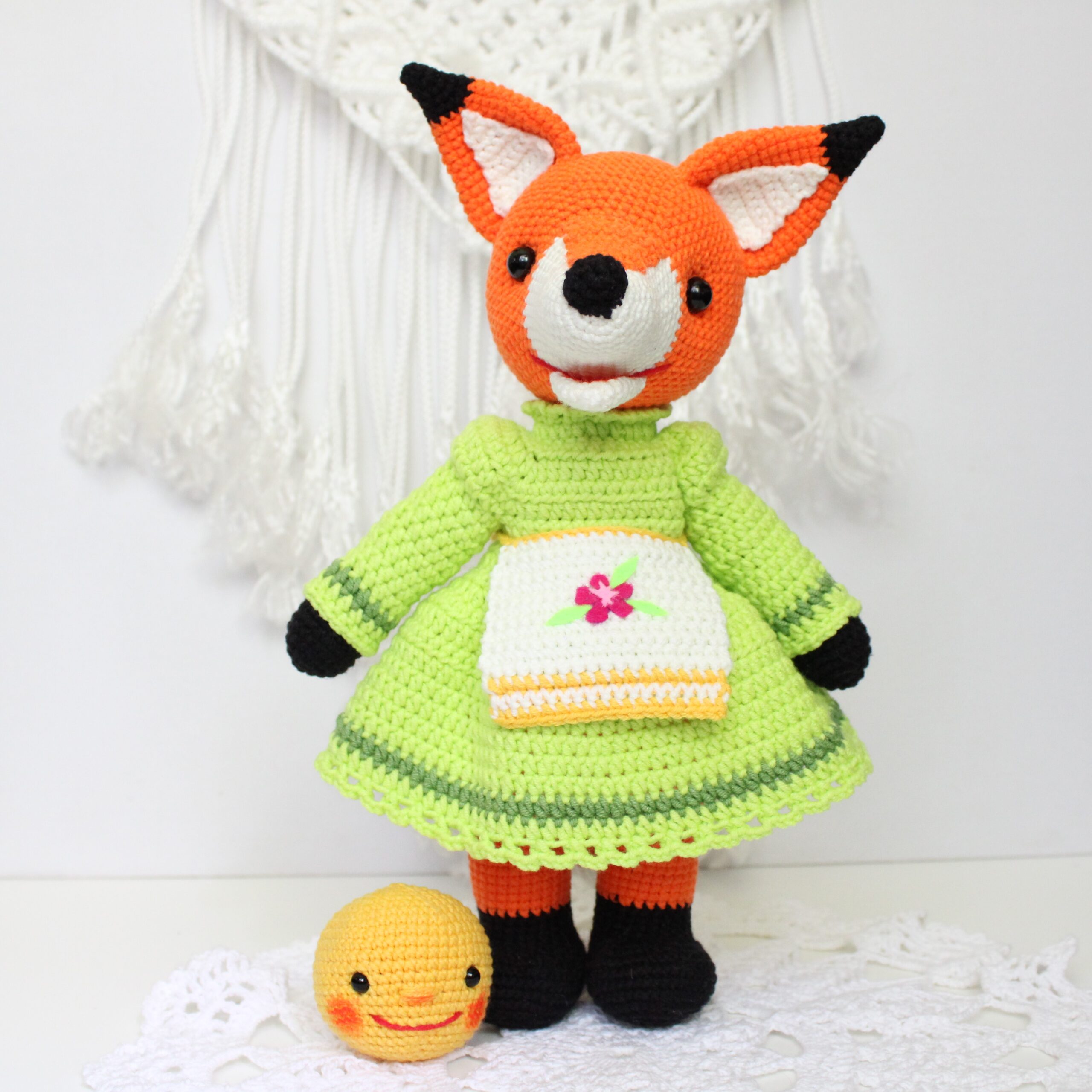 Fox stuffed toy baby gift Amigurumi soft toy Baby shower gift 2 IMG 9622 scaled