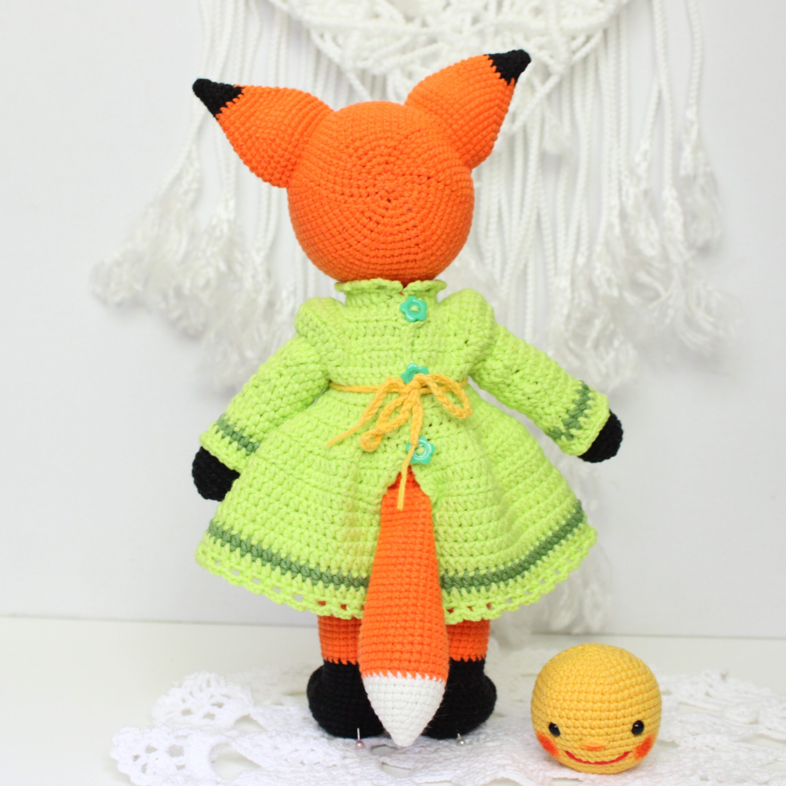 Fox stuffed toy baby gift Amigurumi soft toy Baby shower gift 6 IMG 9638 scaled