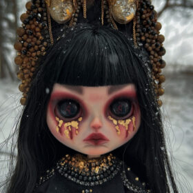 Morana Night Slavonic Goddes of Death Blythe doll custom