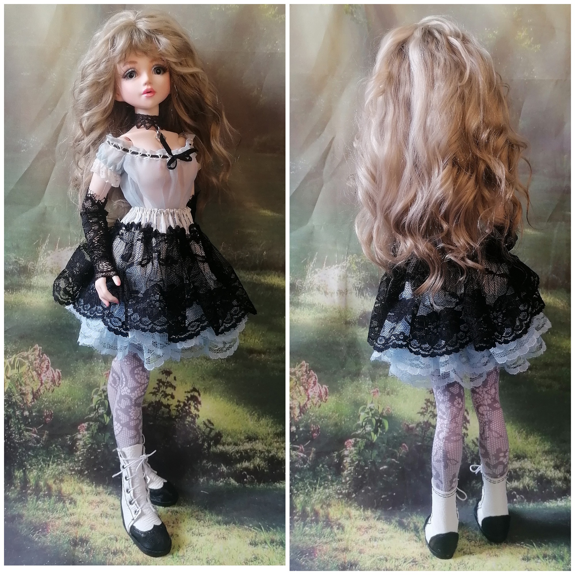 OOAK BJD doll, Alice in Wonderland. 1/4 41 cm. Full set