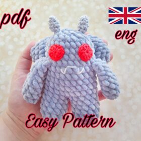 plush mothman crochet pattern