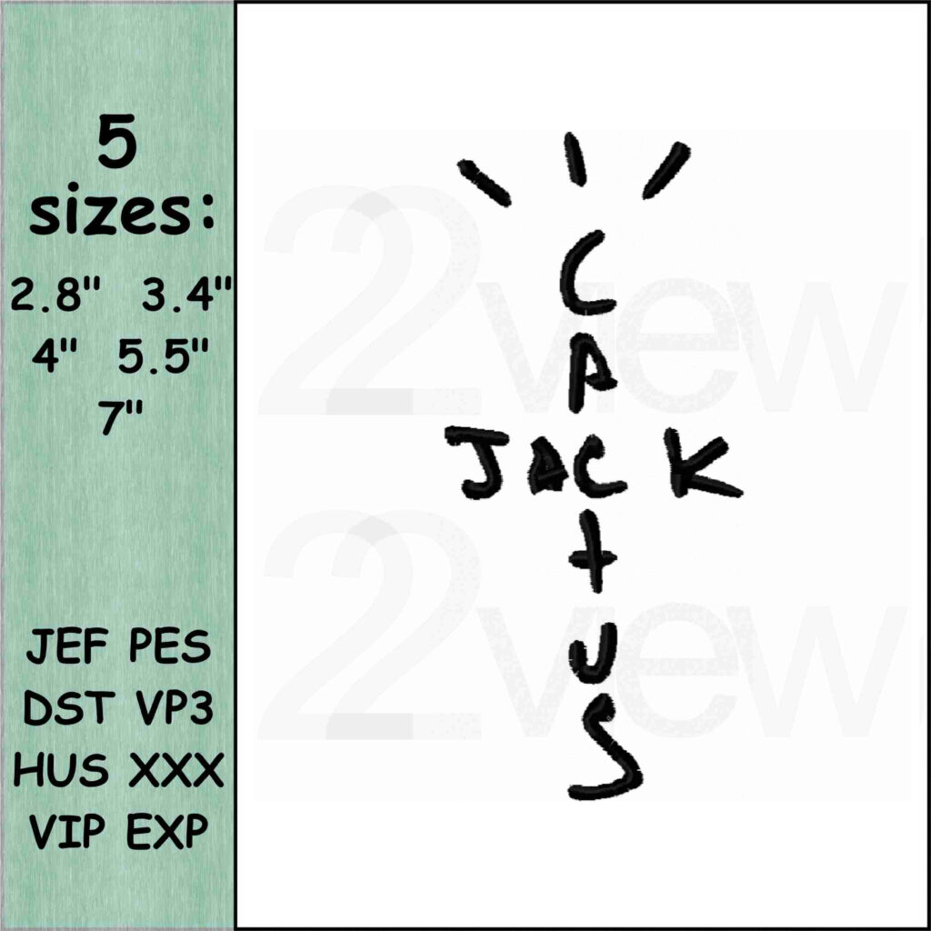 Cactus Jack Face Logo Embroidery File -  India