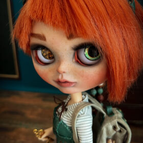 Steampunk Explorer Pilot Redhead Mari Blythe doll custom